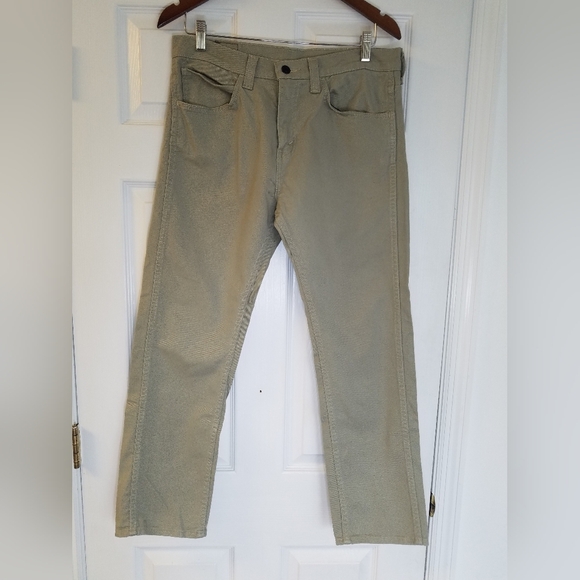 Levi's Mens 513 Size 34W Khaki Color - Picture 1 of 12